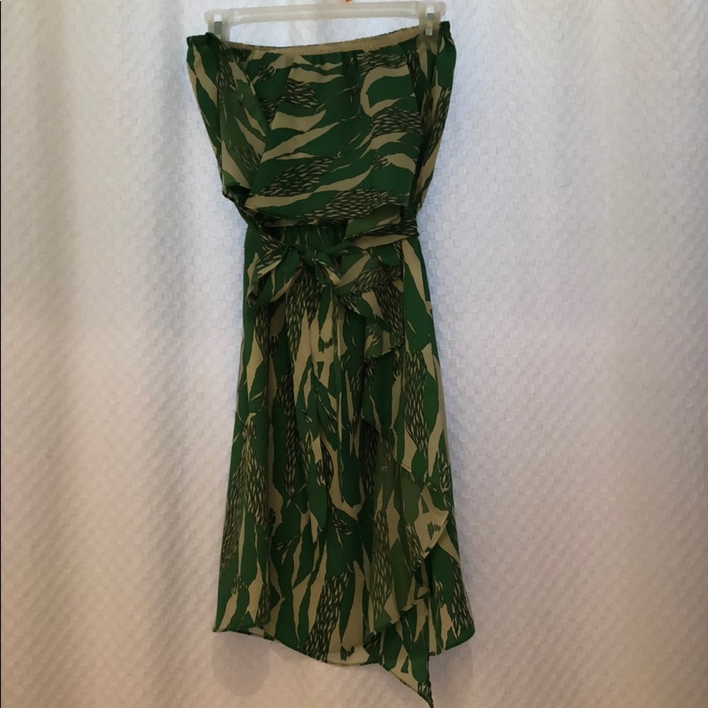 Green tropical Dress